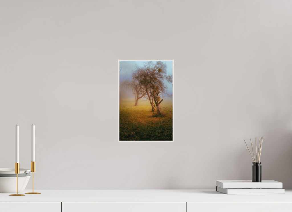 20 x 30 cm, Impression Fine Art sur Alu Dibond papier Hahnemühle Photo Rag Coton avec cadre en bois 4mm blanc idd
