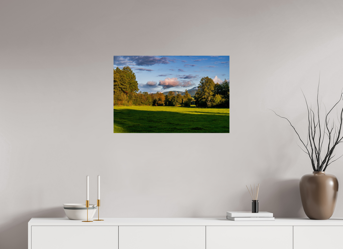 75 x 50 cm, Tirage photo métallisé sur papier Fuji Crystal Pearl Courfaivre nuage ombre