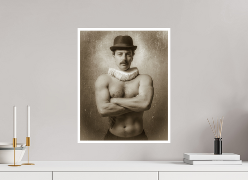 40 x 50 cm, Impression Fine Art sur Alu Dibond + Marge 1cm Papier Hahnemüle "Portrait Retrouvé 1837" - I