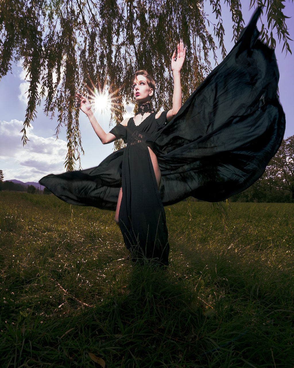 L'Ange Noir – Portrait Fine Art édition limitée, photographie de Schakya Sinhara