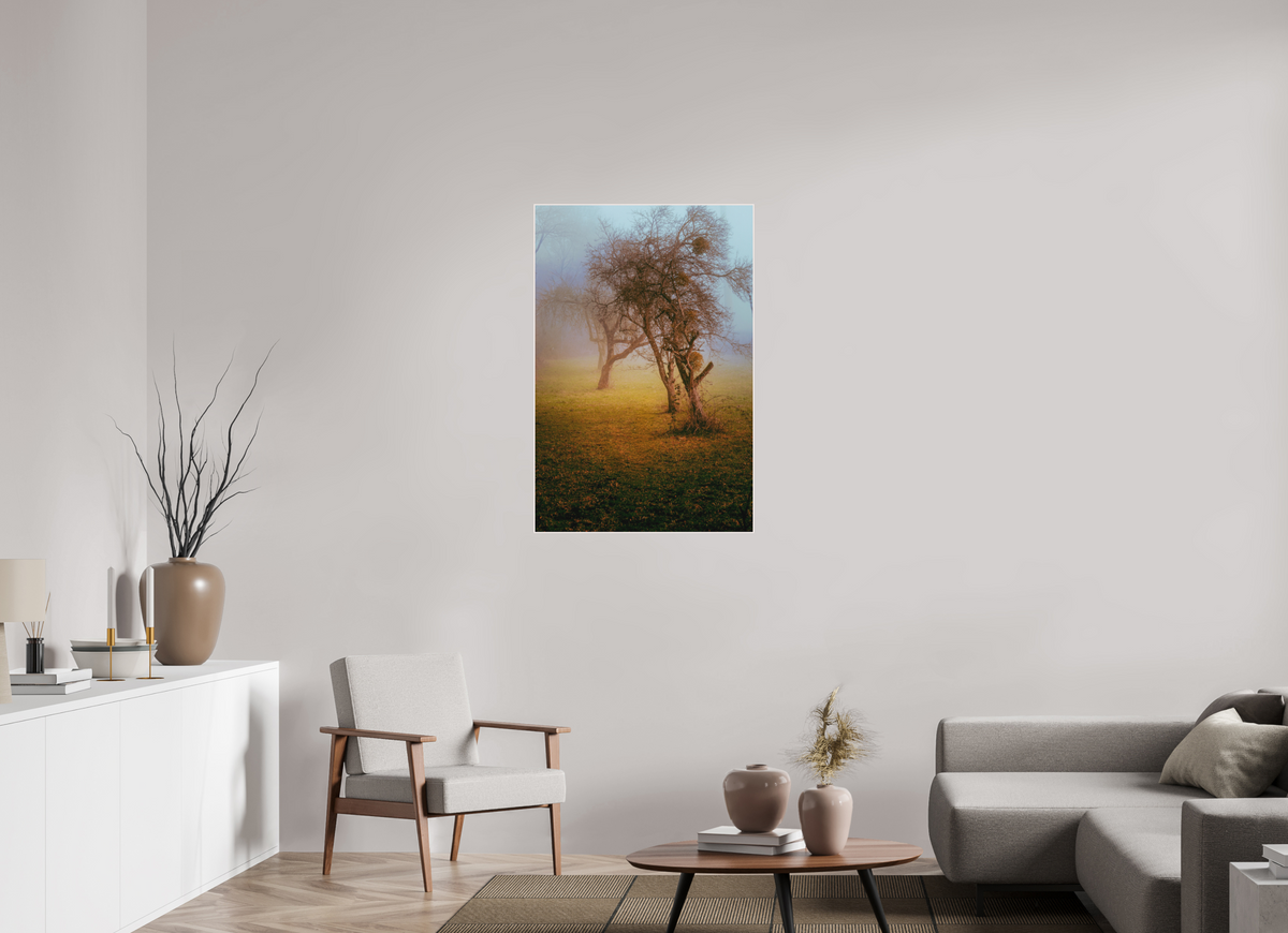 70 x 105 cm, Impression Fine Art sur Alu Dibond papier Hahnemühle Photo Rag Coton avec cadre en bois 4mm blanc idd