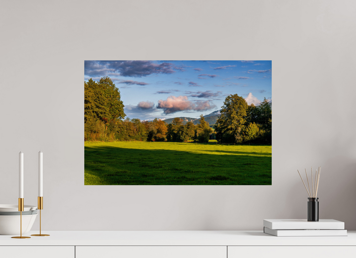 60 x 40 cm, Tirage photo métallisé sur papier Fuji Crystal Pearl Courfaivre nuage ombre